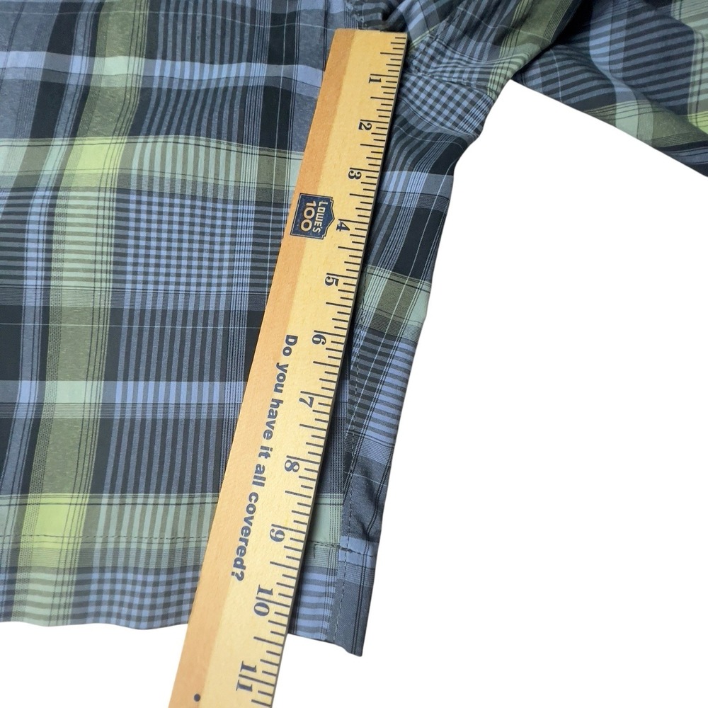 PGA Tour Golf Shorts Blue Green Plaid 36W Lightweight Wicking Stretch Quick Dry - Picture 6 of 8
